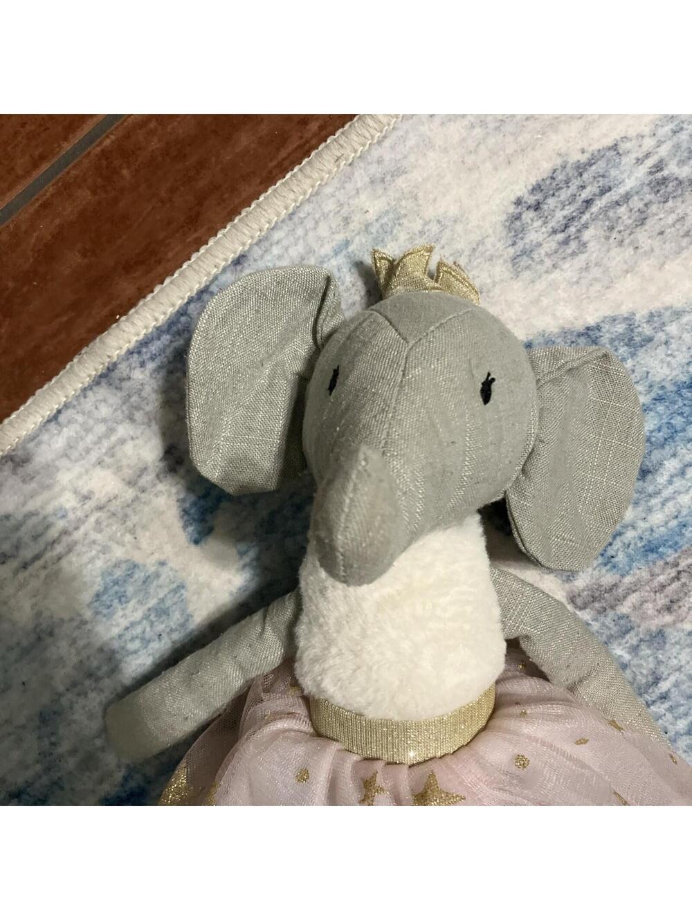 ANTHROPOLOGIE Eloise Elephant Ballerina Plush 19 inch Crown Tutu Stuffed *